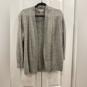 H&M L.O.G.G. Gray Open-Front Knit Cardigan – Size M